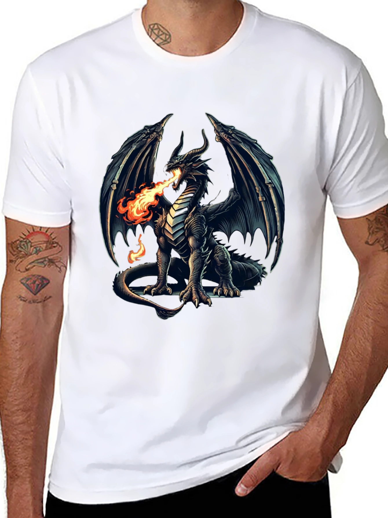 Dragon Fire T-Shirt - Fantasy Graphic Tee