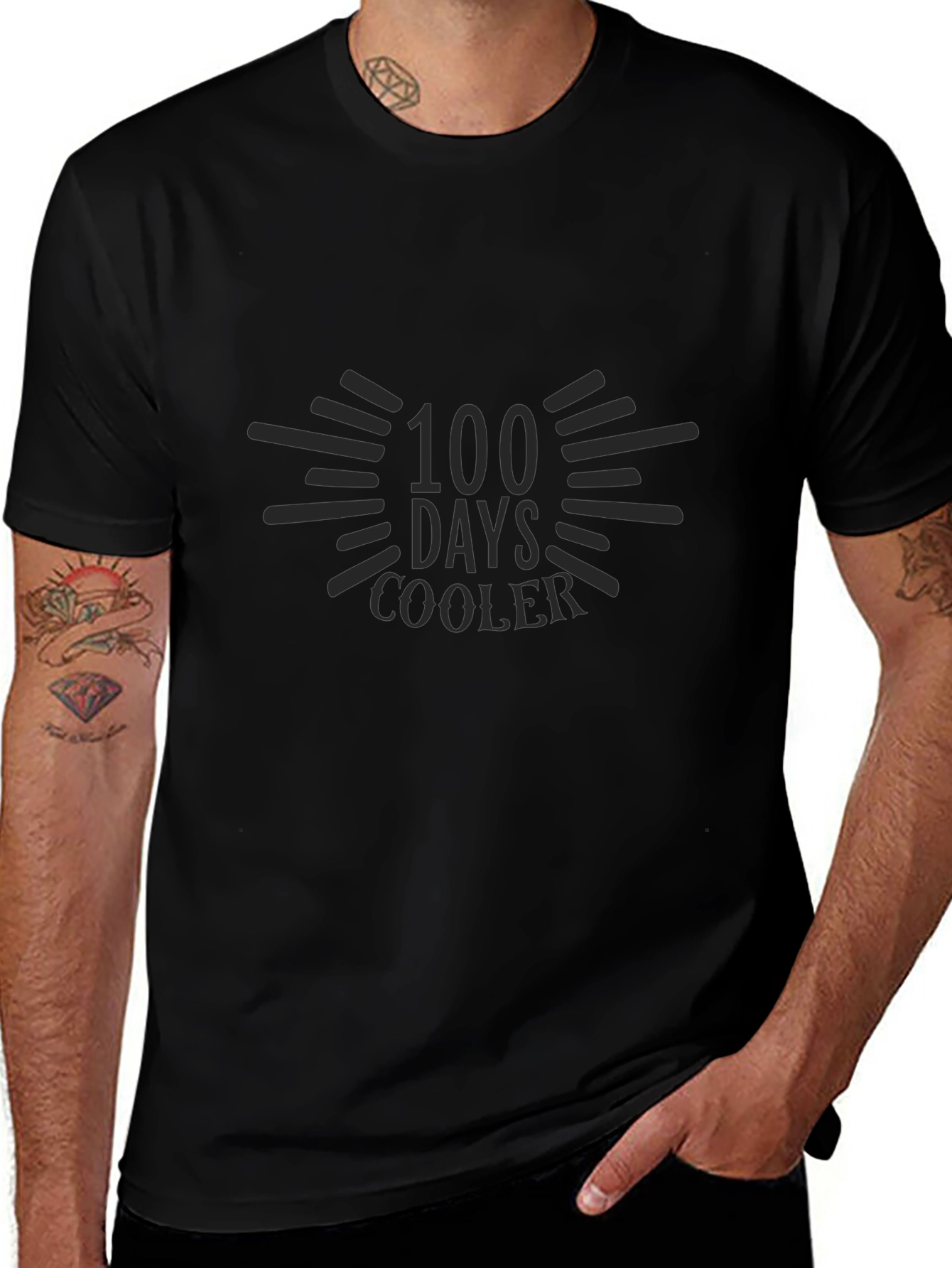 100 Days Cooler Black T-Shirt