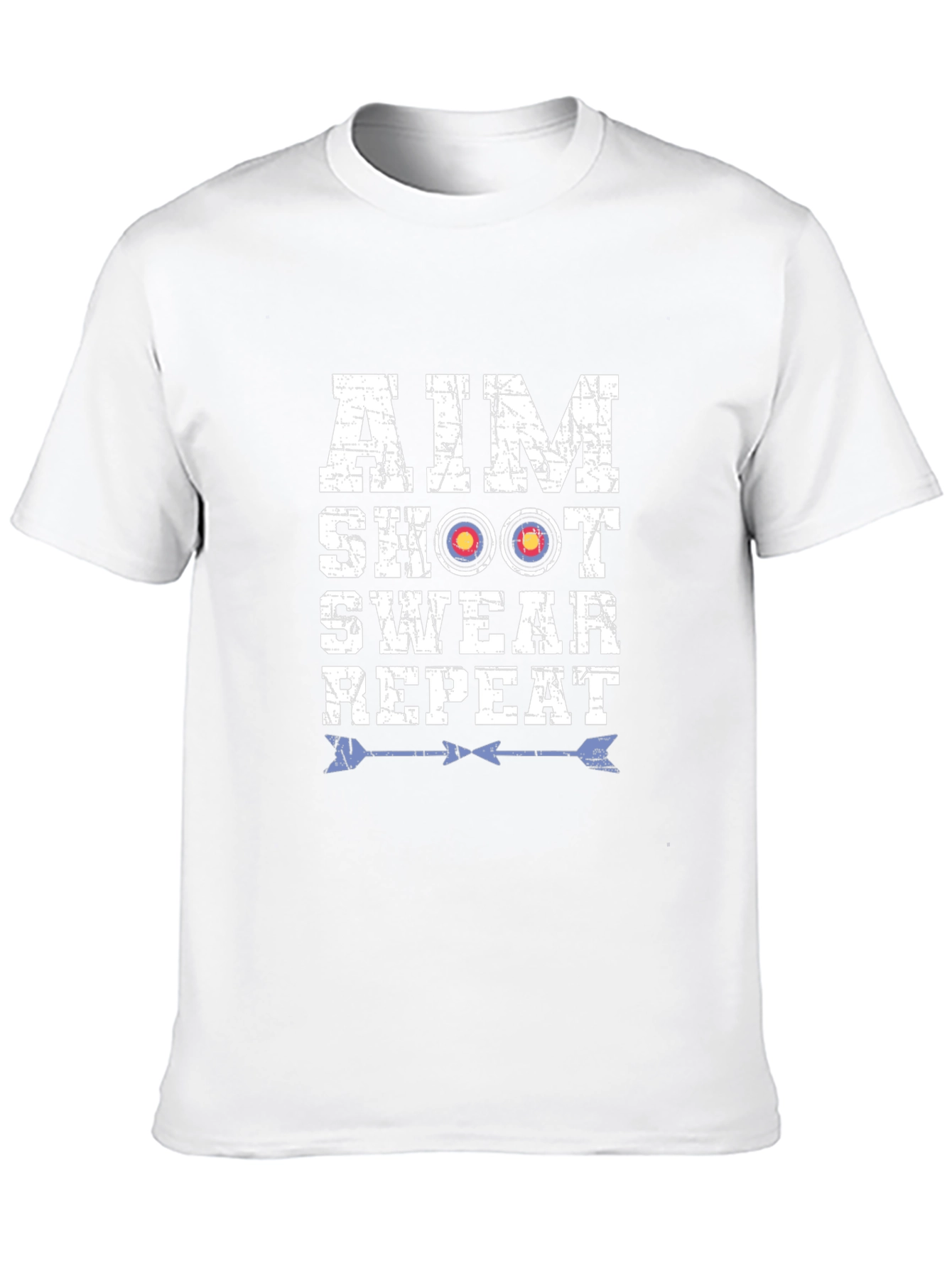 Aim Shoot Swear Repeat T-Shirt - Archery Design