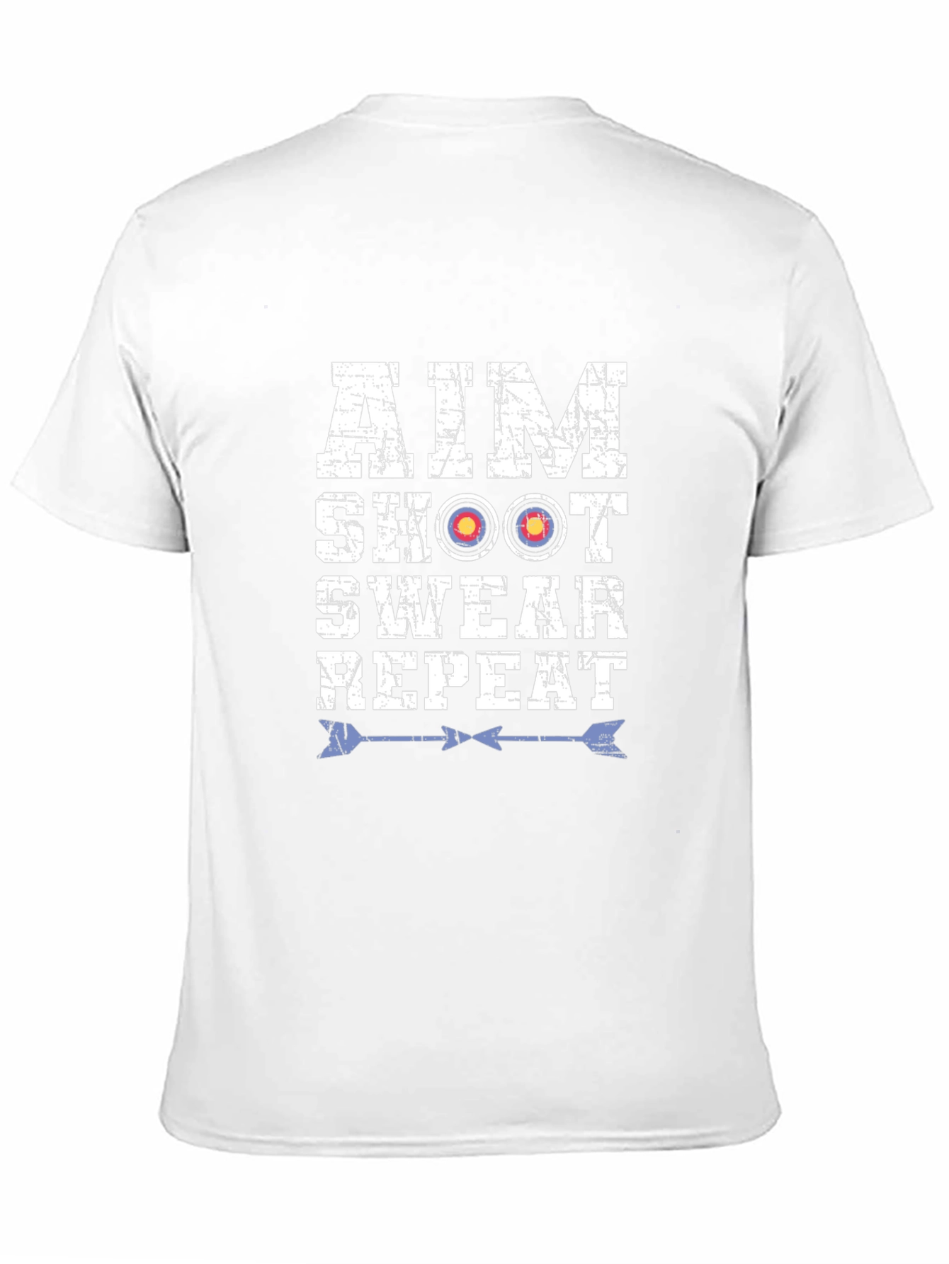 Aim Shoot Swear Repeat T-Shirt - Archery Design