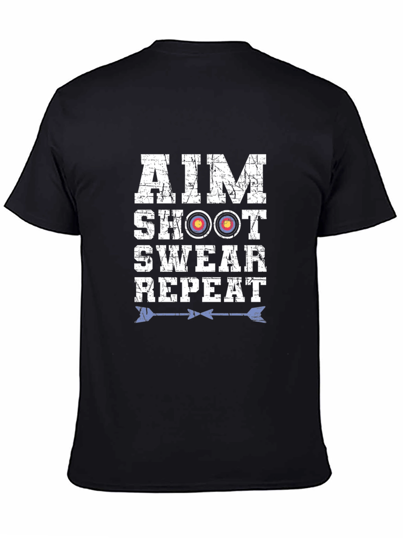 Aim Shoot Swear Repeat T-Shirt - Archery Design