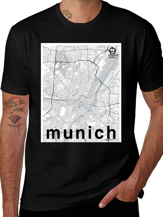 Munich City Map T-Shirt - Urban Style