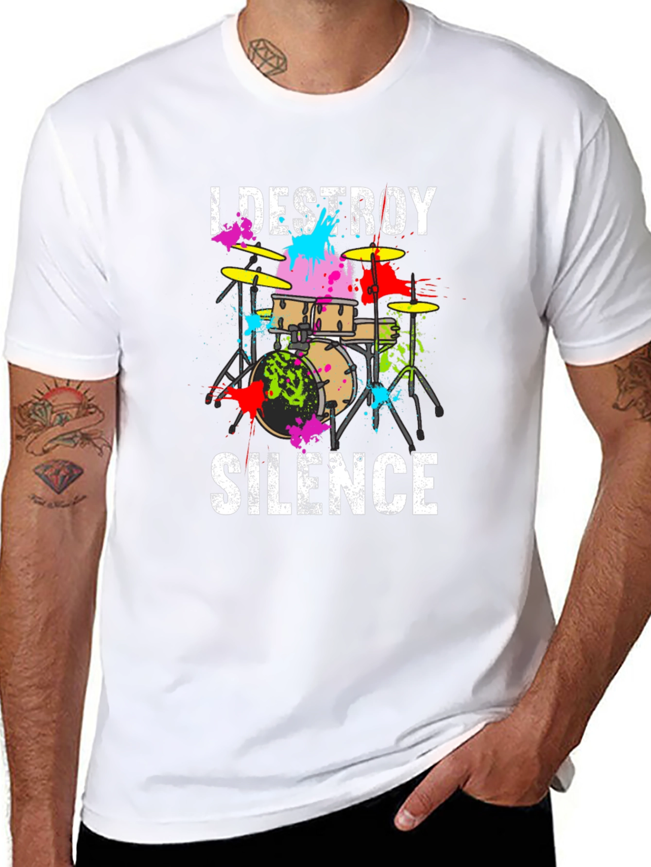 I Destroy Silence Drummer T-Shirt