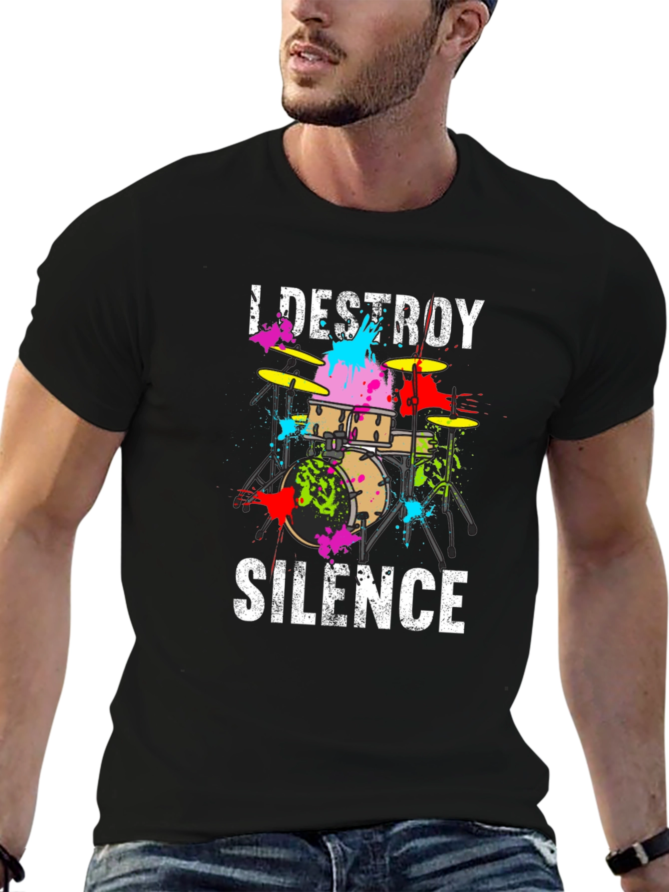 I Destroy Silence Drummer T-Shirt