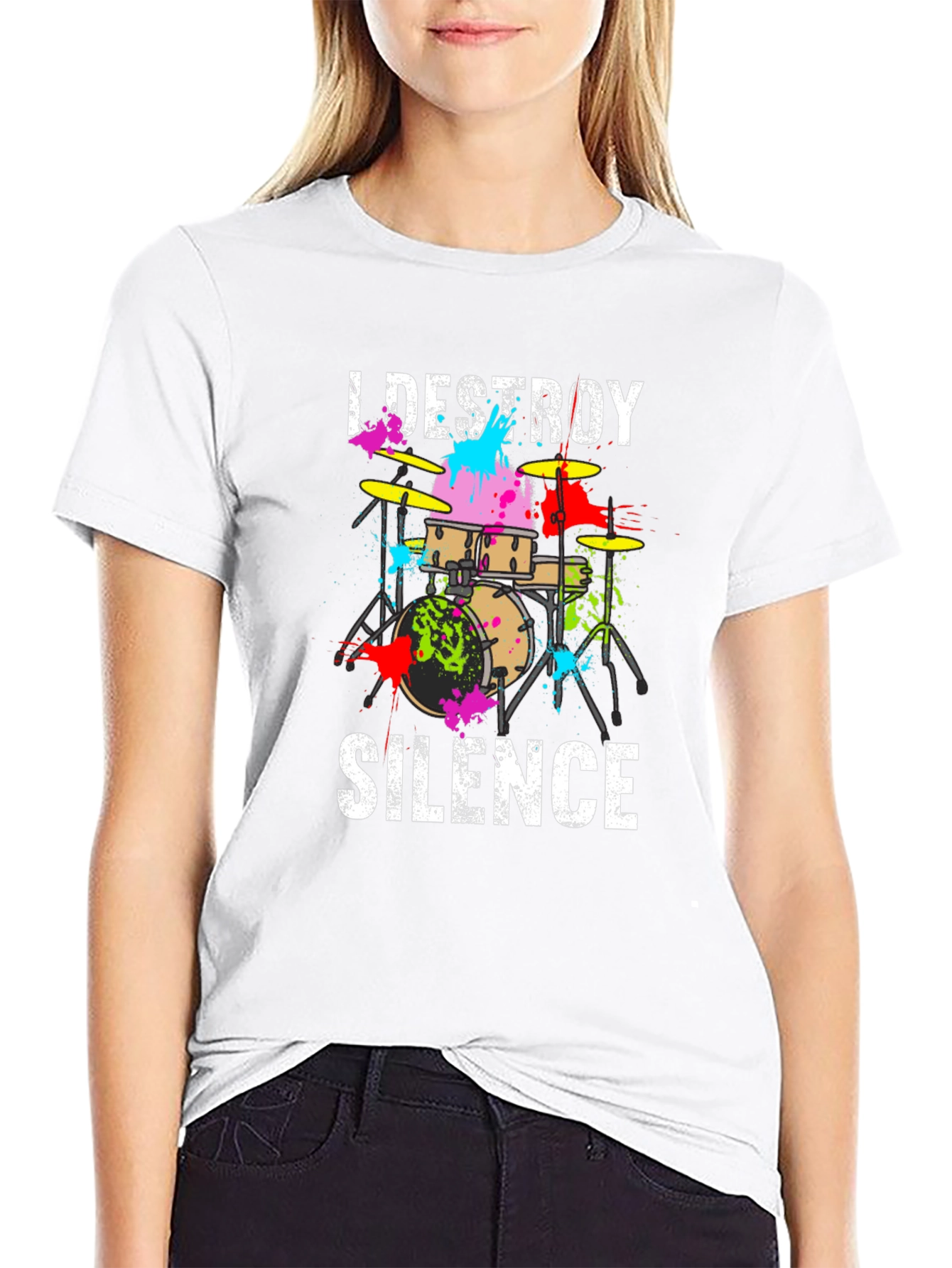 I Destroy Silence Drummer T-Shirt