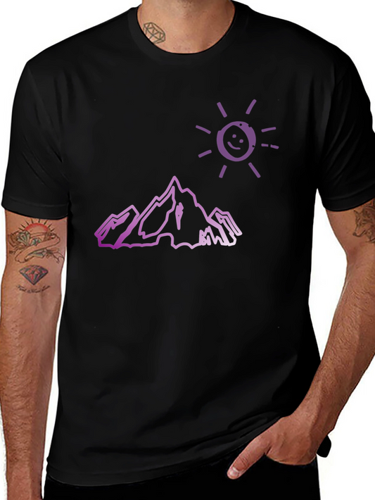 Mountain Sun Graphic Tee - Black
