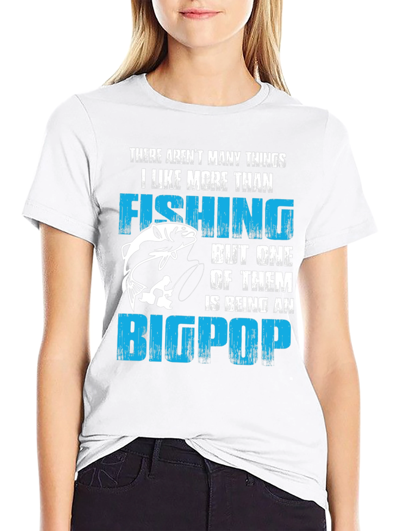 Fishing Big Pop T-Shirt - Fisherman Grandpa Tee