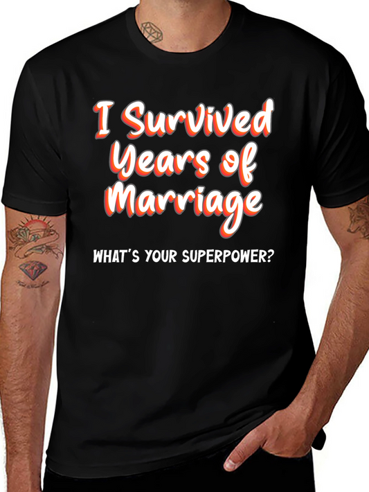 Funny Marriage Anniversary T-Shirt - Superpower Tee