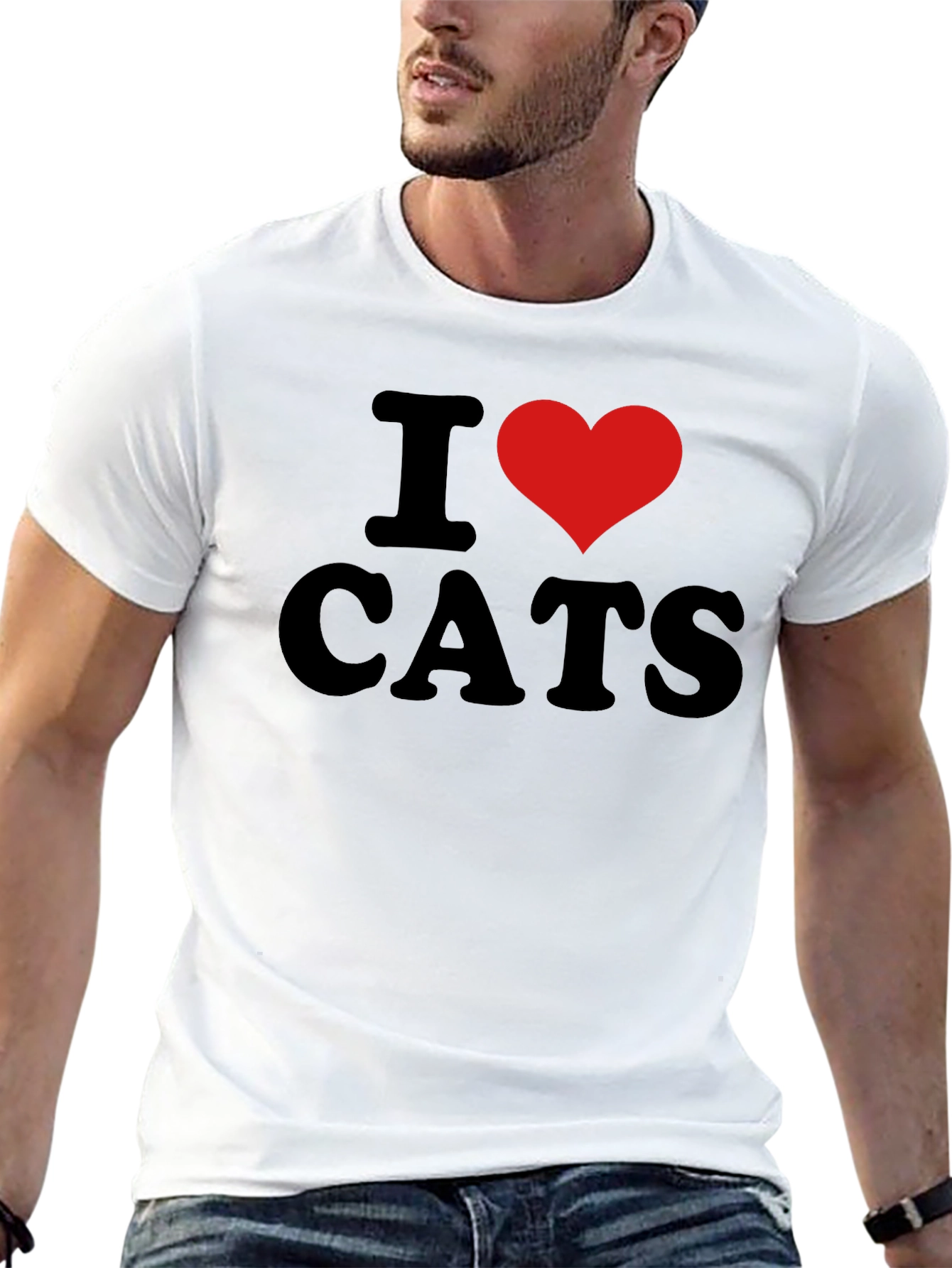 I Heart Cats Black Graphic Tee