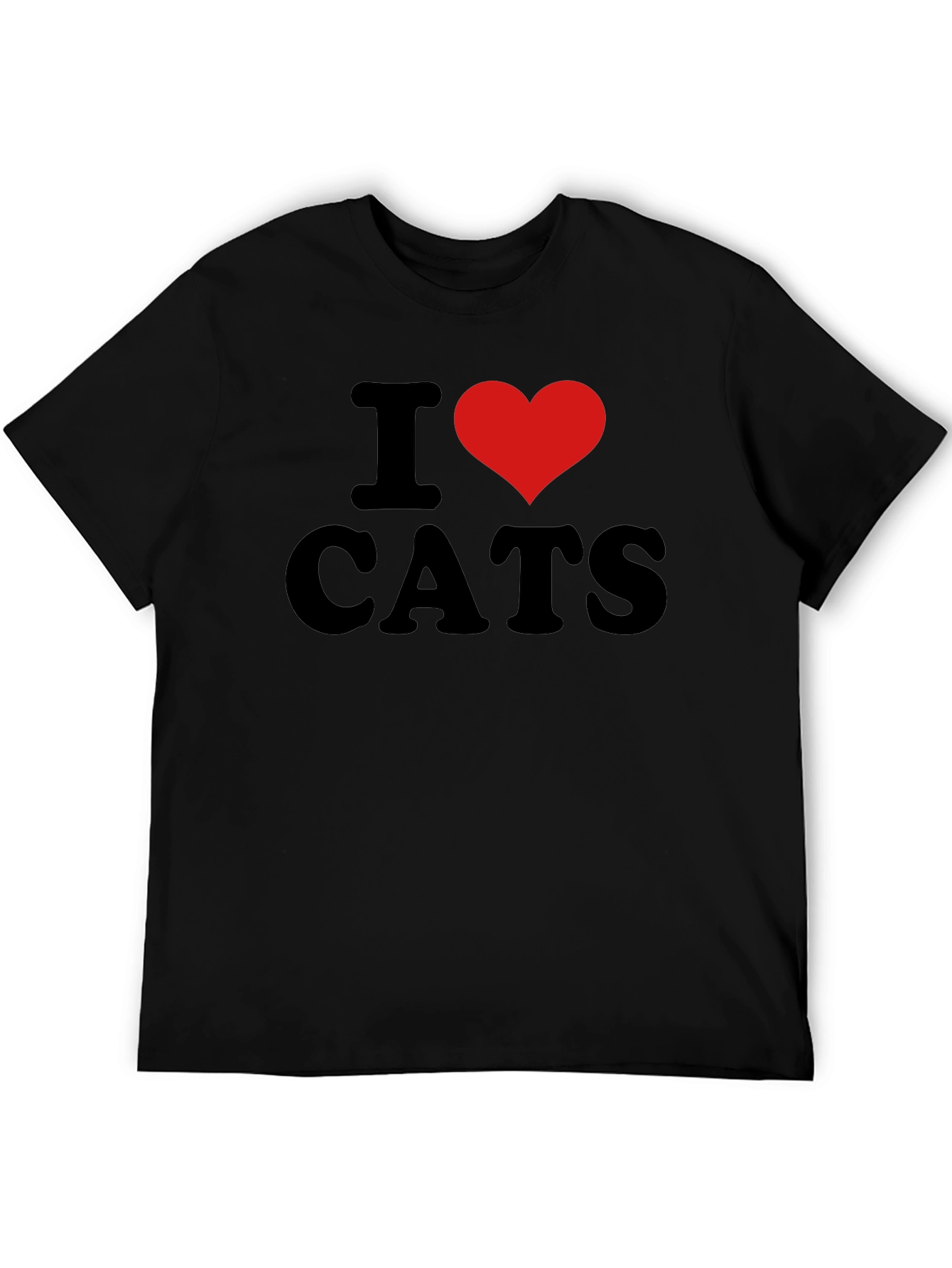 I Heart Cats Black Graphic Tee