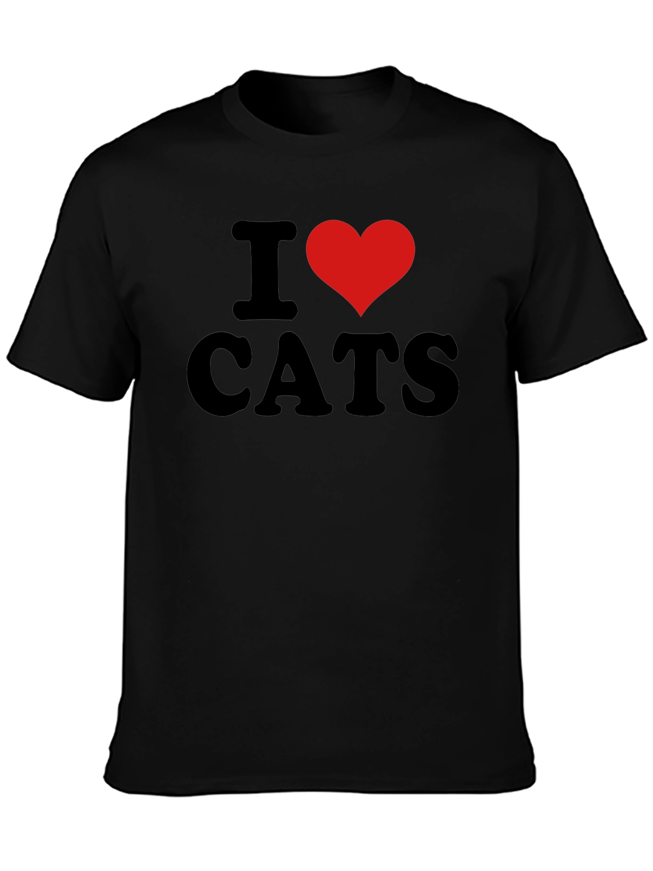 I Heart Cats Black Graphic Tee