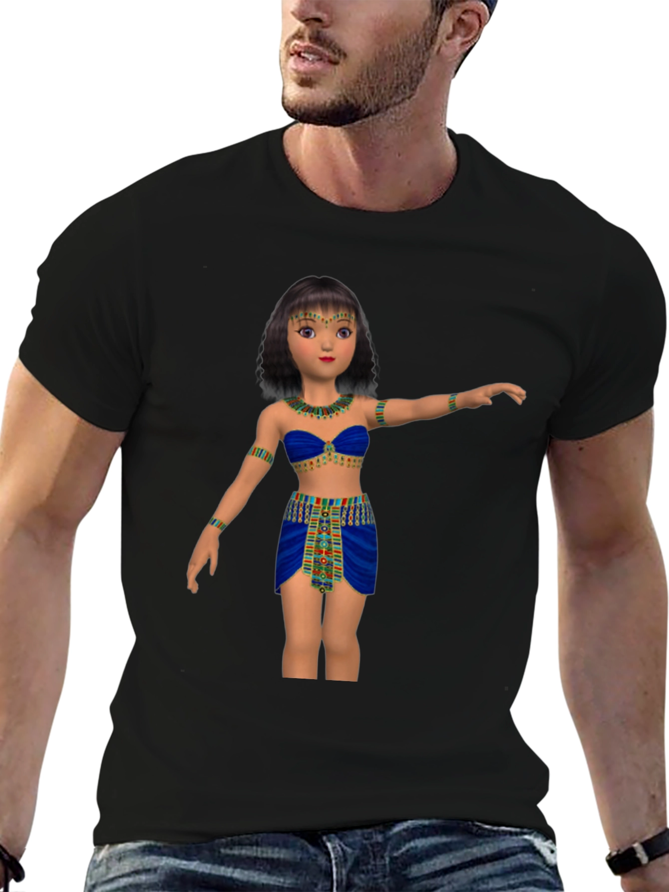 Egyptian Cartoon Girl Graphic Tee