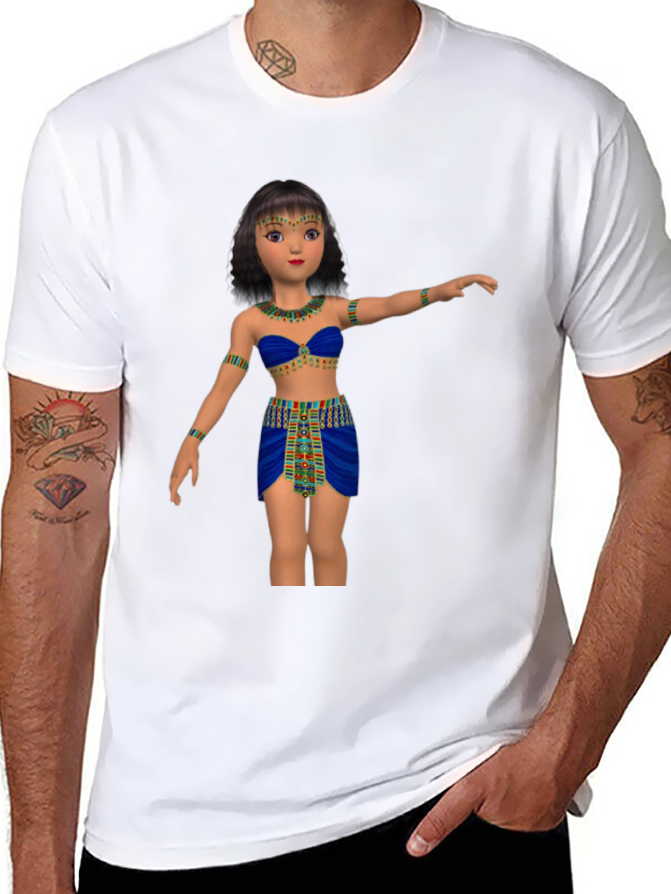 Egyptian Cartoon Girl Graphic Tee