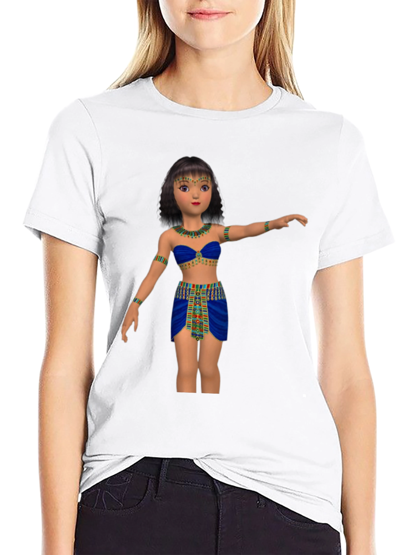 Egyptian Cartoon Girl Graphic Tee