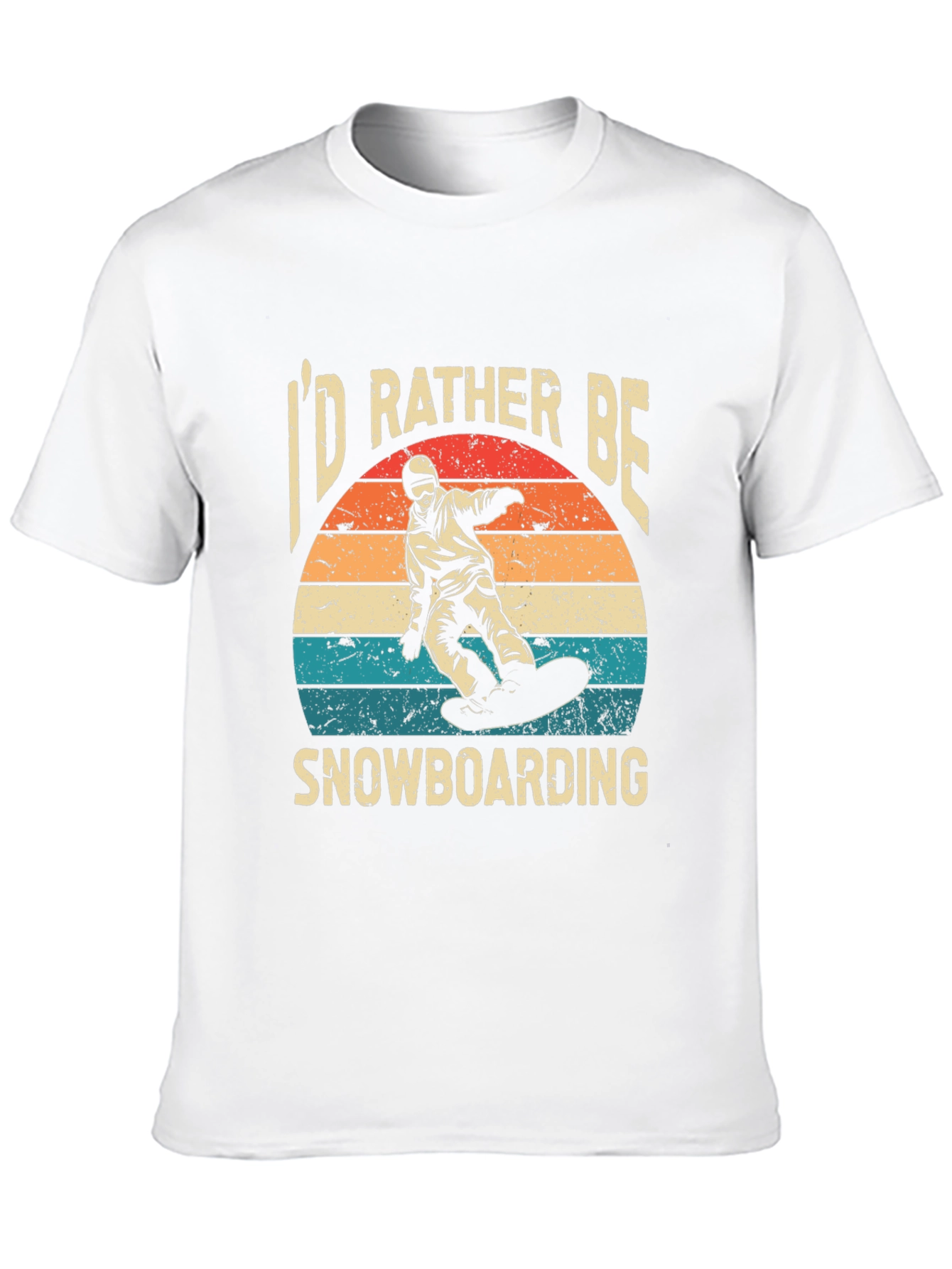 Id Rather Be Snowboarding Black T-Shirt