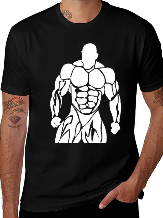 Bodybuilder Graphic Print Mens T-Shirt