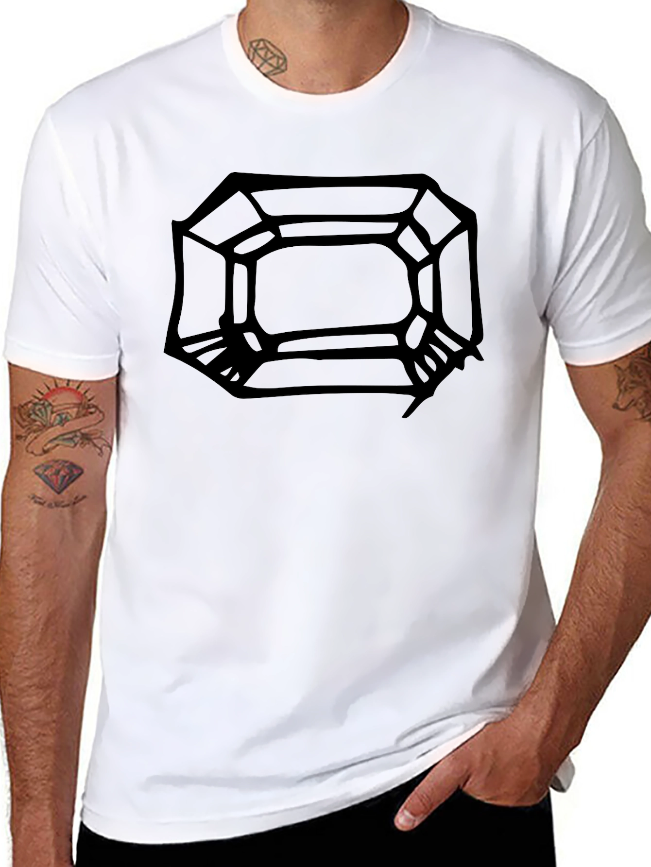 Abstract Black Graphic Tee - Modern Design