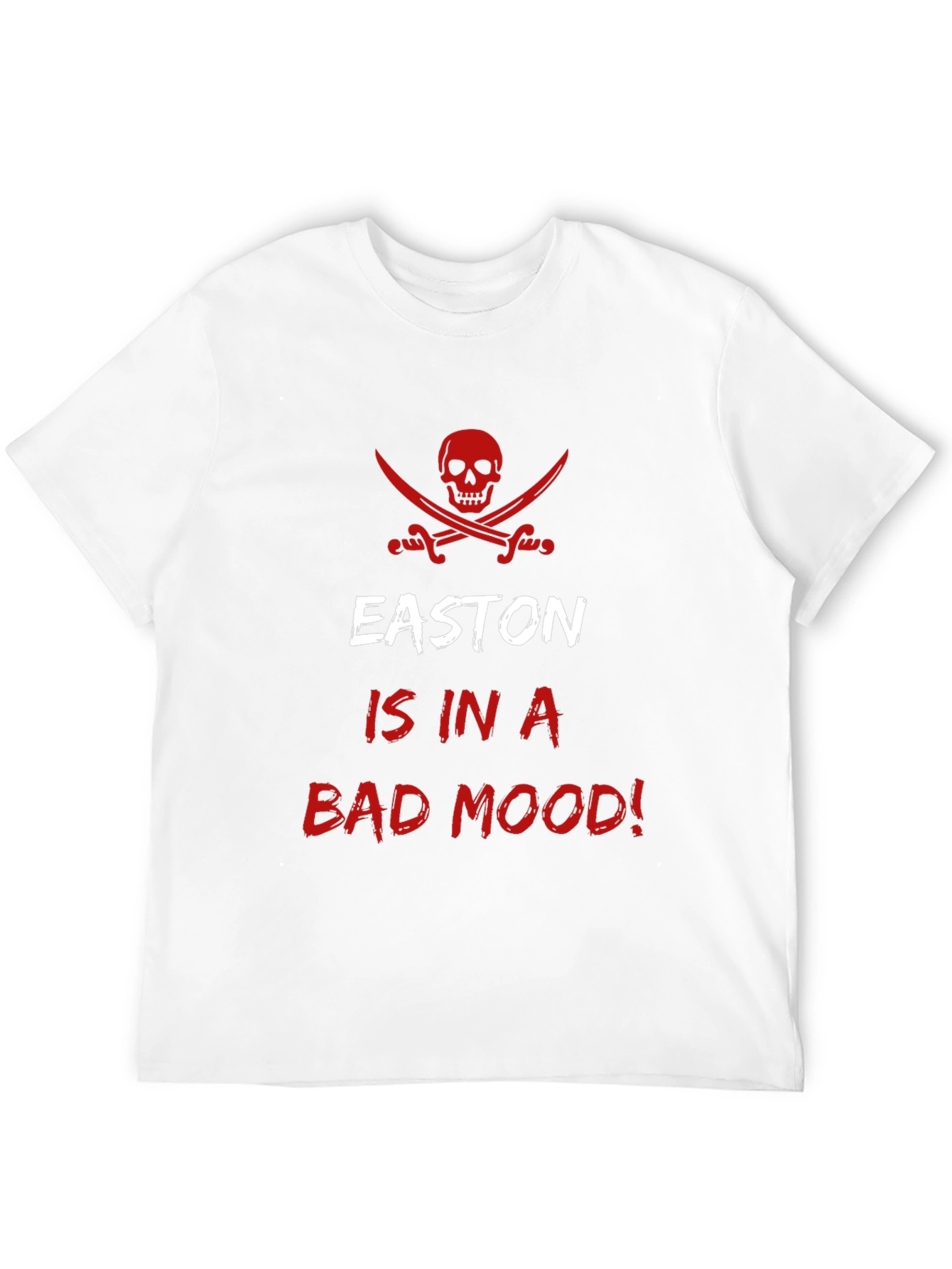 Easton Bad Mood T-Shirt - Skull Pirate Design