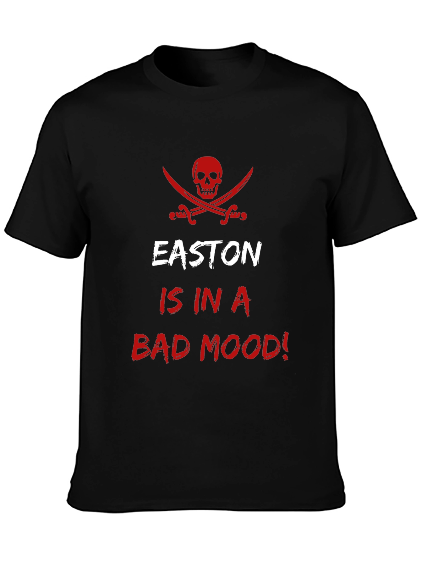 Easton Bad Mood T-Shirt - Skull Pirate Design