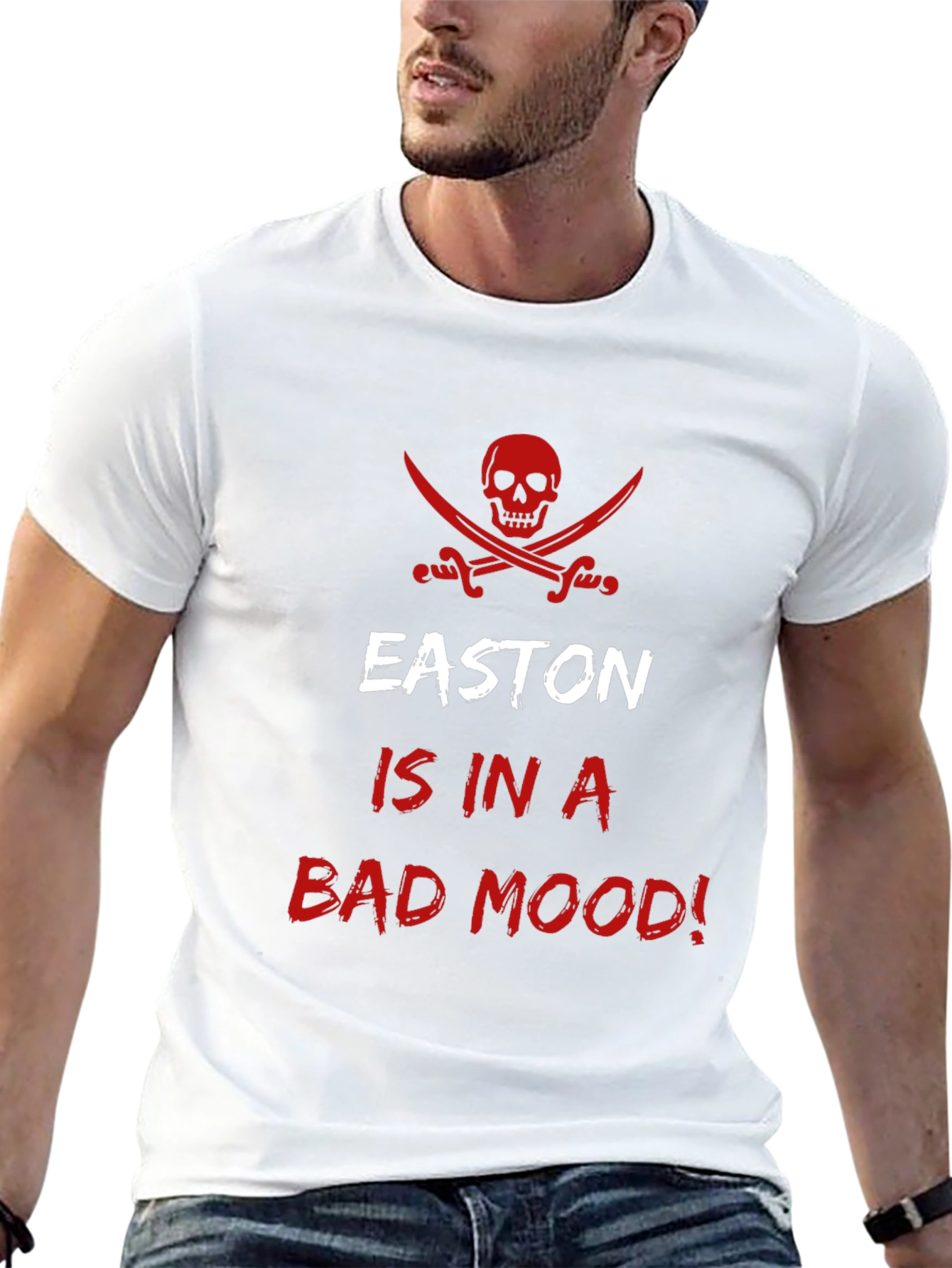 Easton Bad Mood T-Shirt - Skull Pirate Design