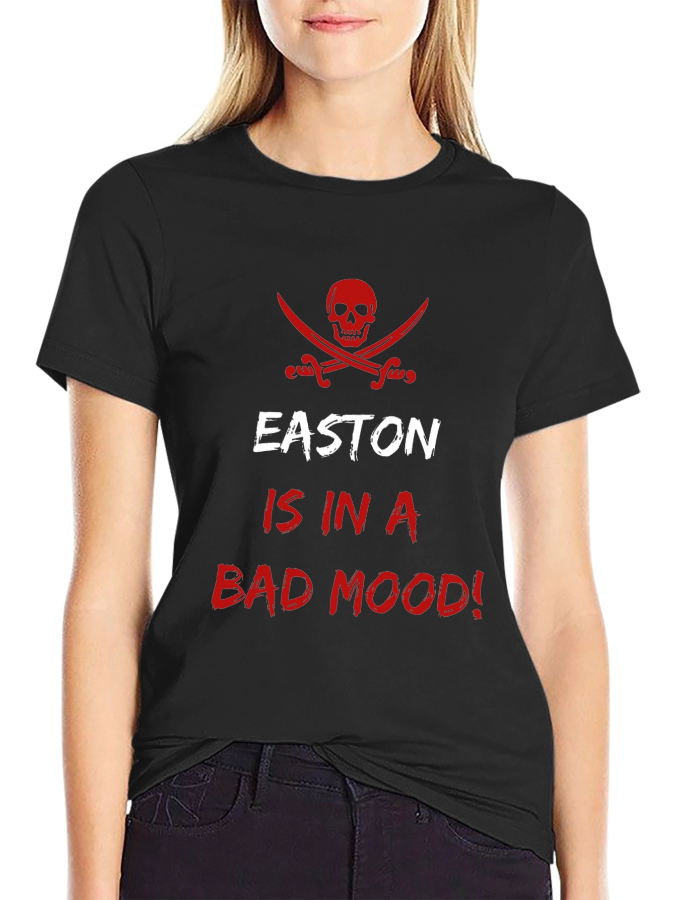 Easton Bad Mood T-Shirt - Skull Pirate Design
