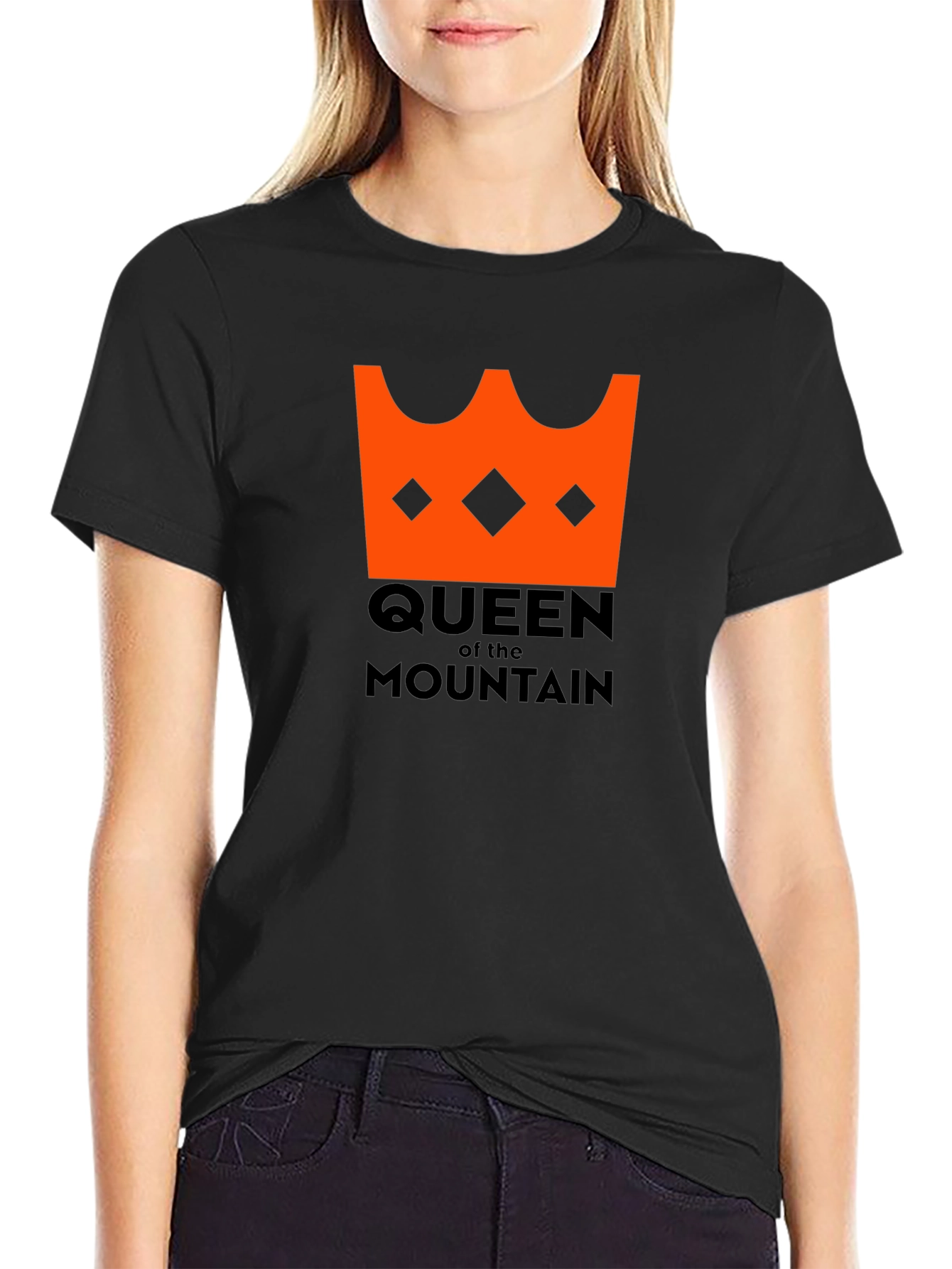 Queen of the Mountain Black Graphic Tee