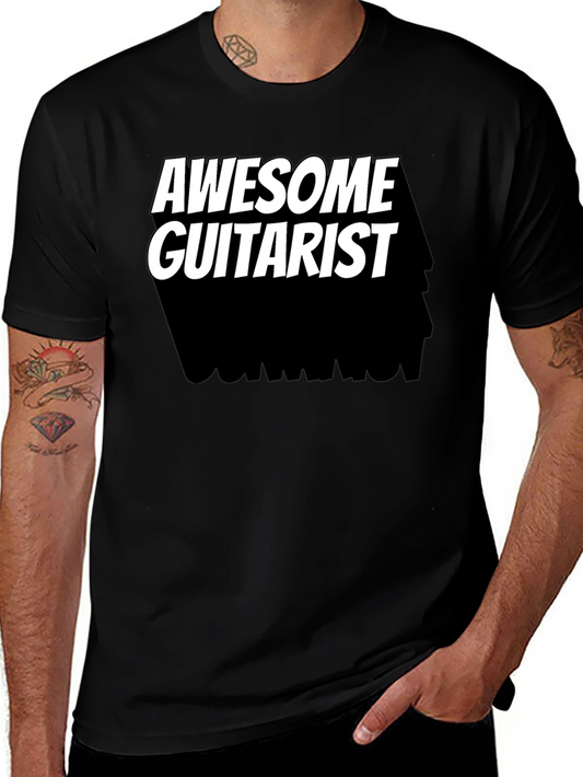 Awesome Guitarist Black T-Shirt