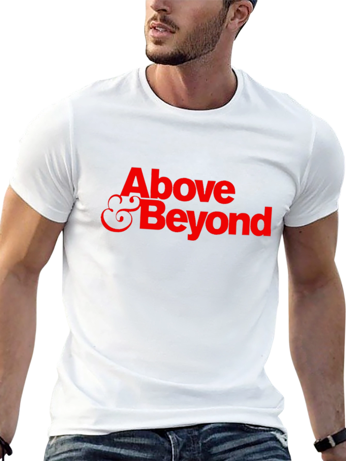 Above & Beyond Black Cotton Graphic Tee