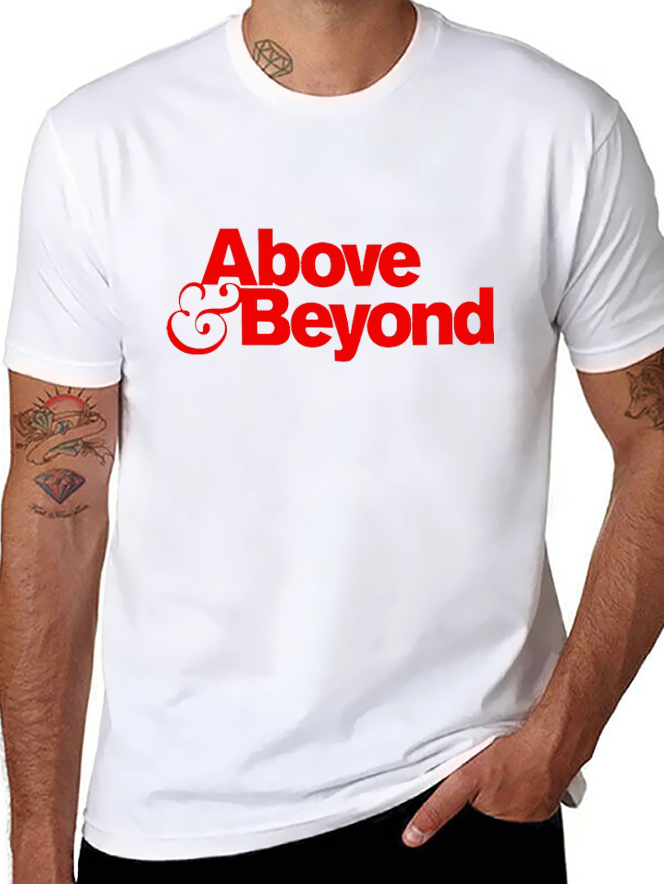 Above & Beyond Black Cotton Graphic Tee