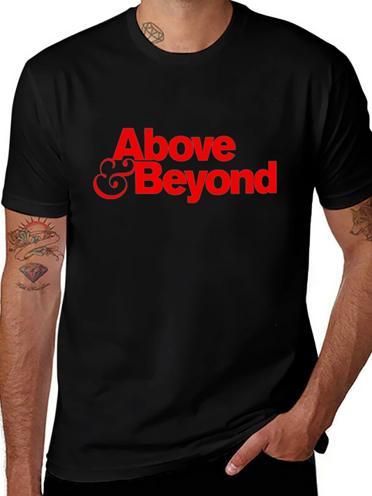 Above & Beyond Black Cotton Graphic Tee