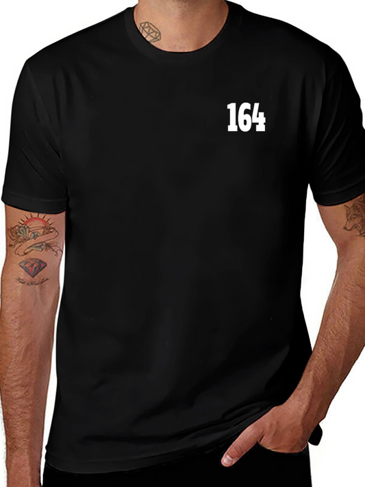 Black T-Shirt with White 164 Graphic