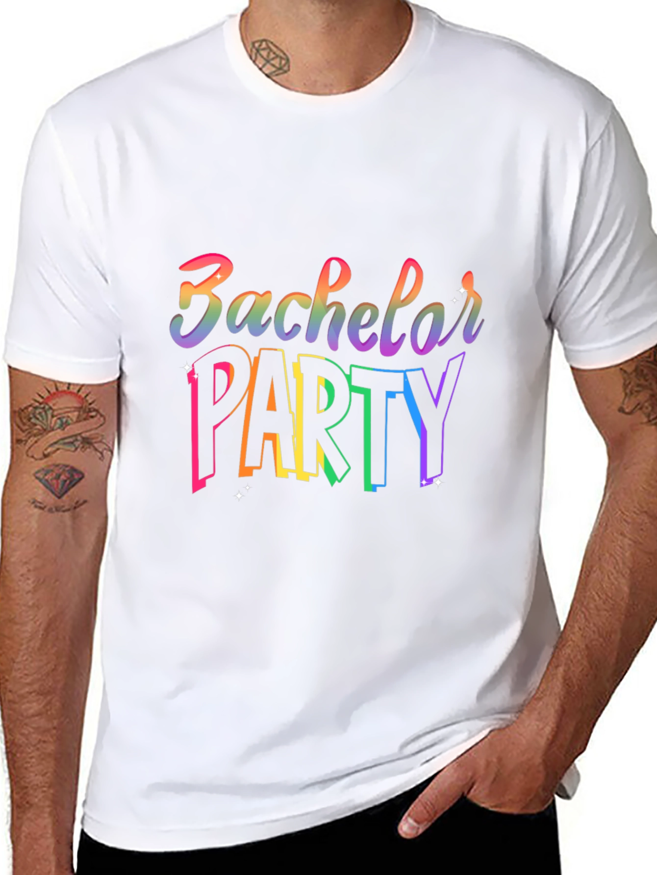 Rainbow Bachelor Party T-Shirt