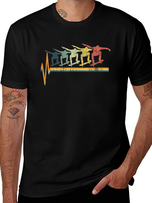 Vintage Skateboard Heartbeat T-Shirt