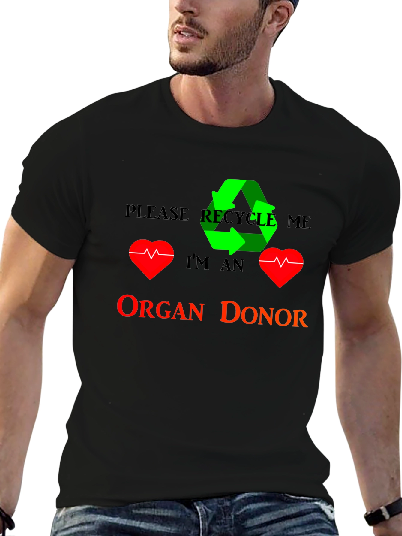 Recycle Organ Donor T-Shirt Black