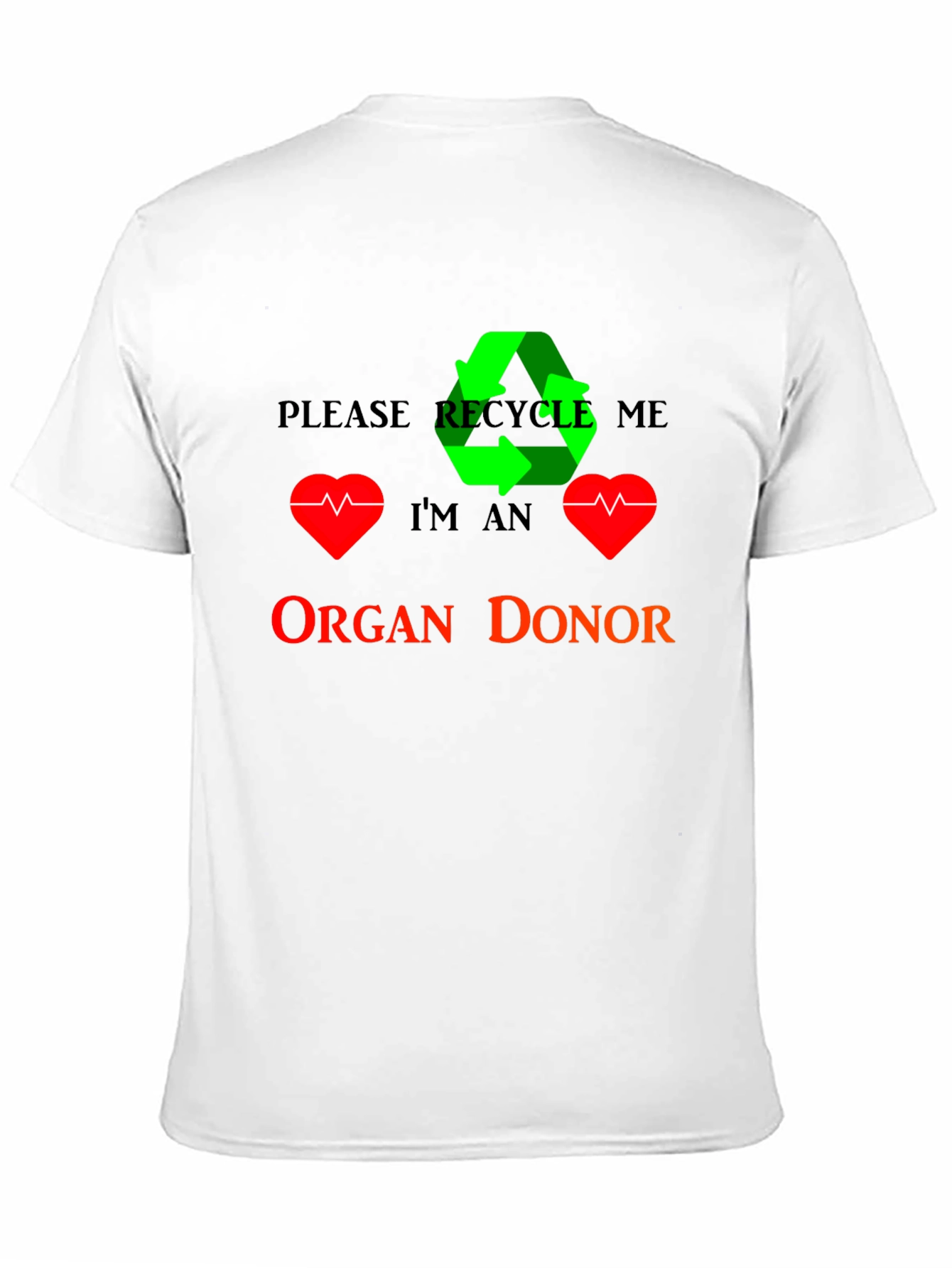 Recycle Organ Donor T-Shirt Black