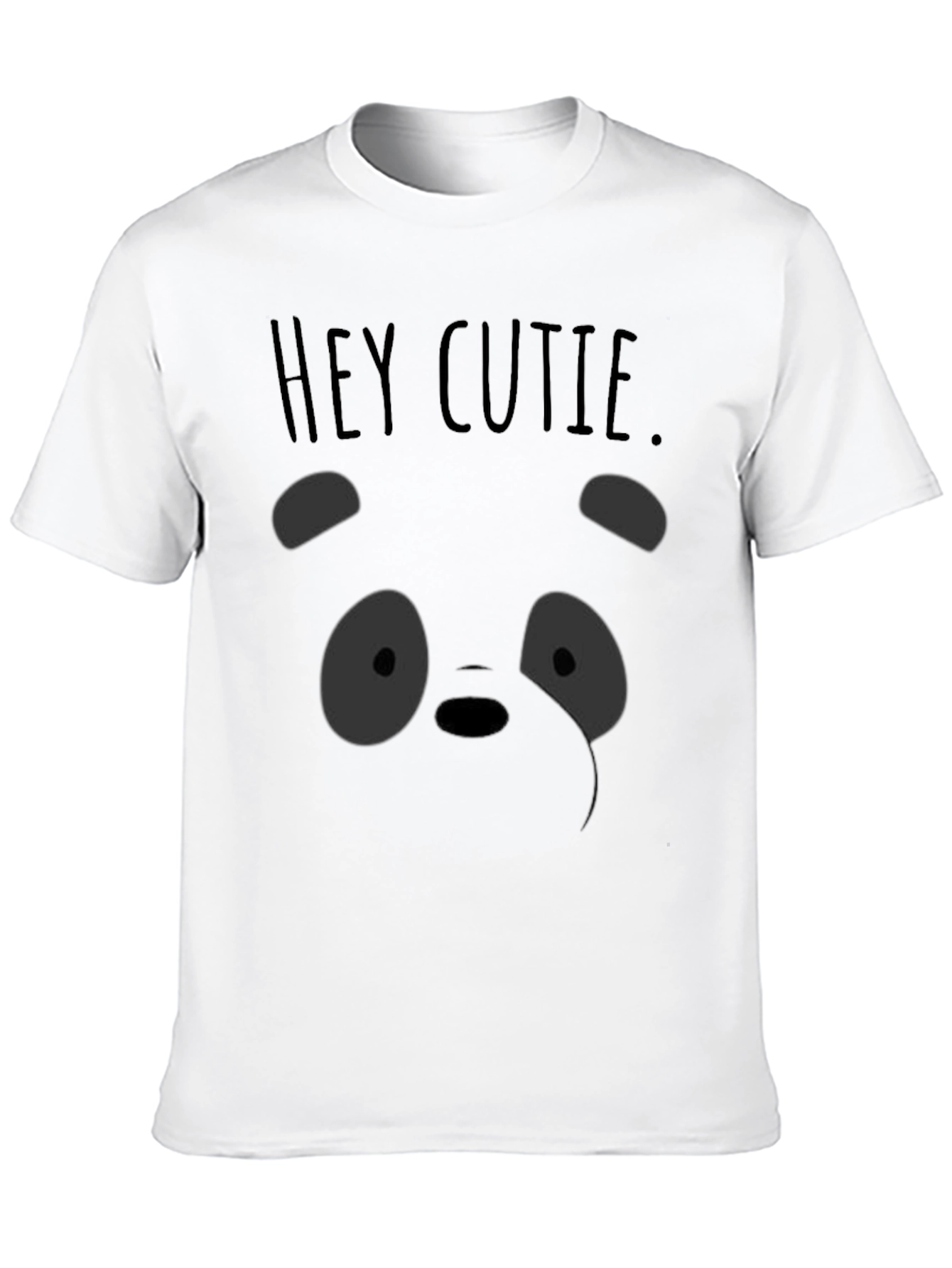 Hey Cutie Panda Graphic T-Shirt - Soft Cotton Blend