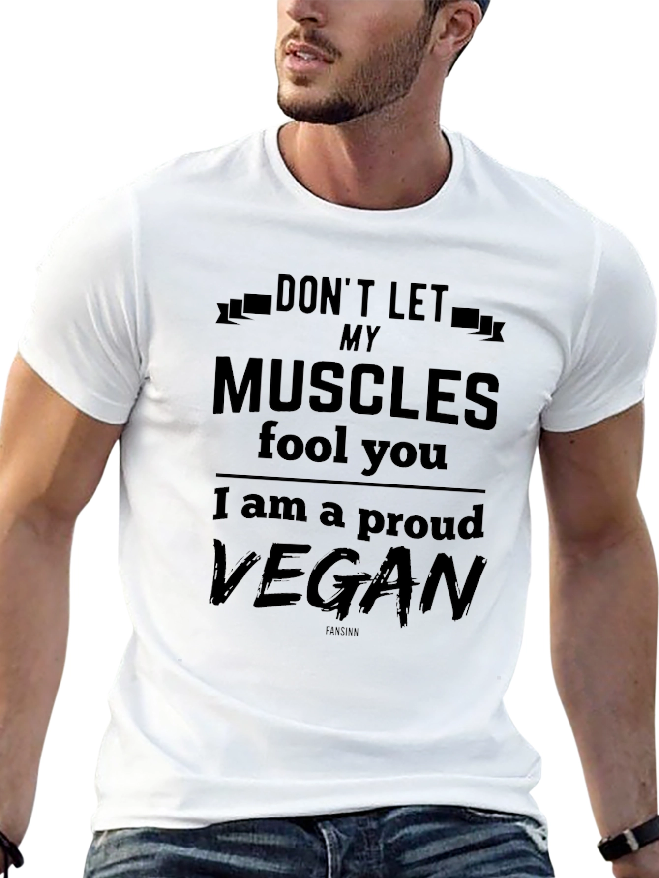 Proud Vegan Muscle T-Shirt - Funny Gym Tee