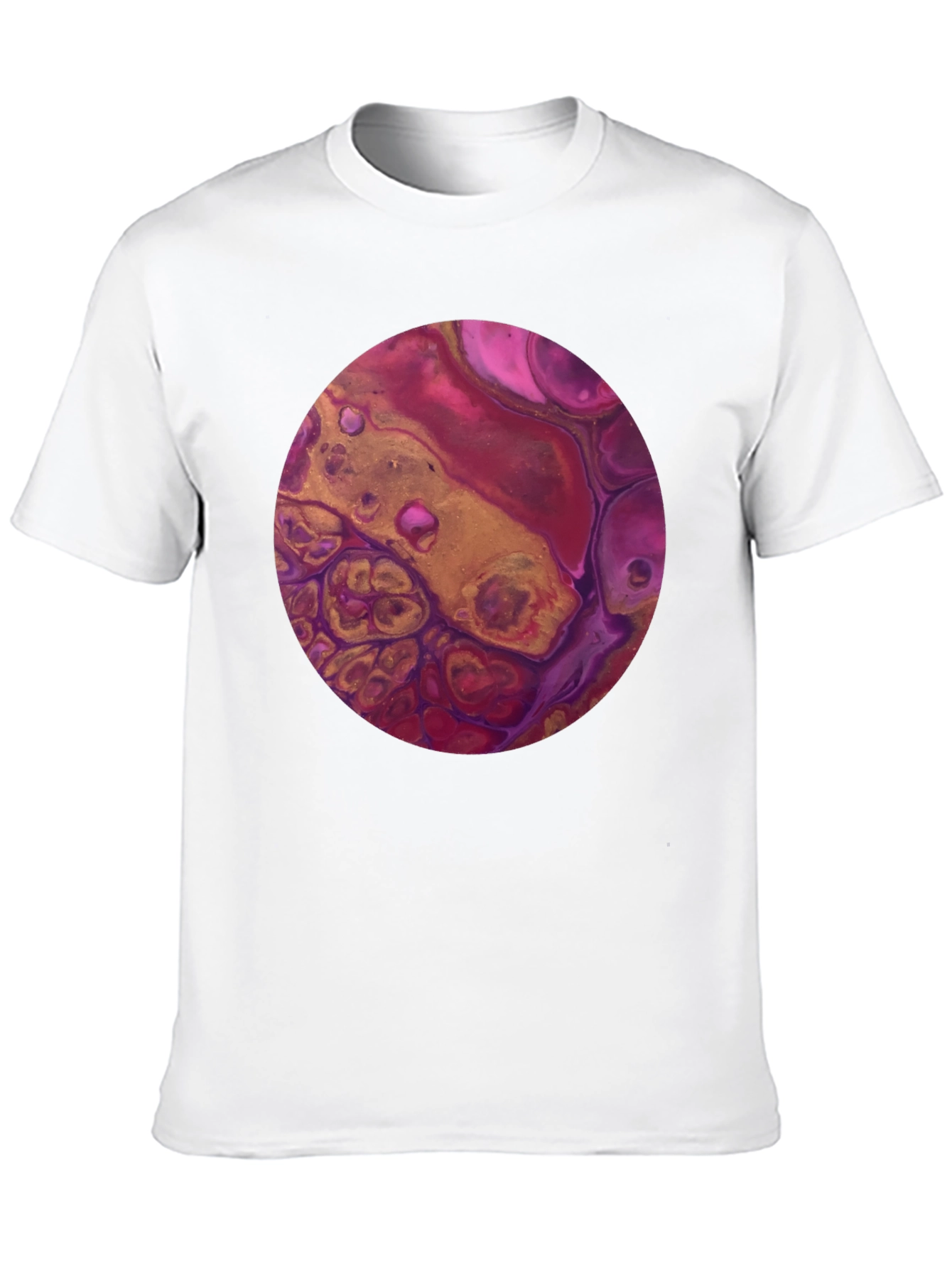 Abstract Art Circle Graphic Tee - Black