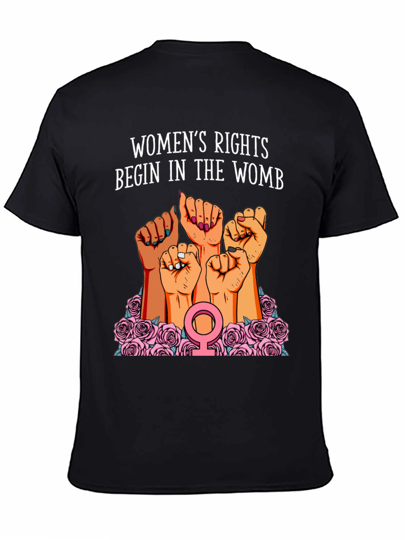 Womens Rights Begin In The Womb Graphic Tee