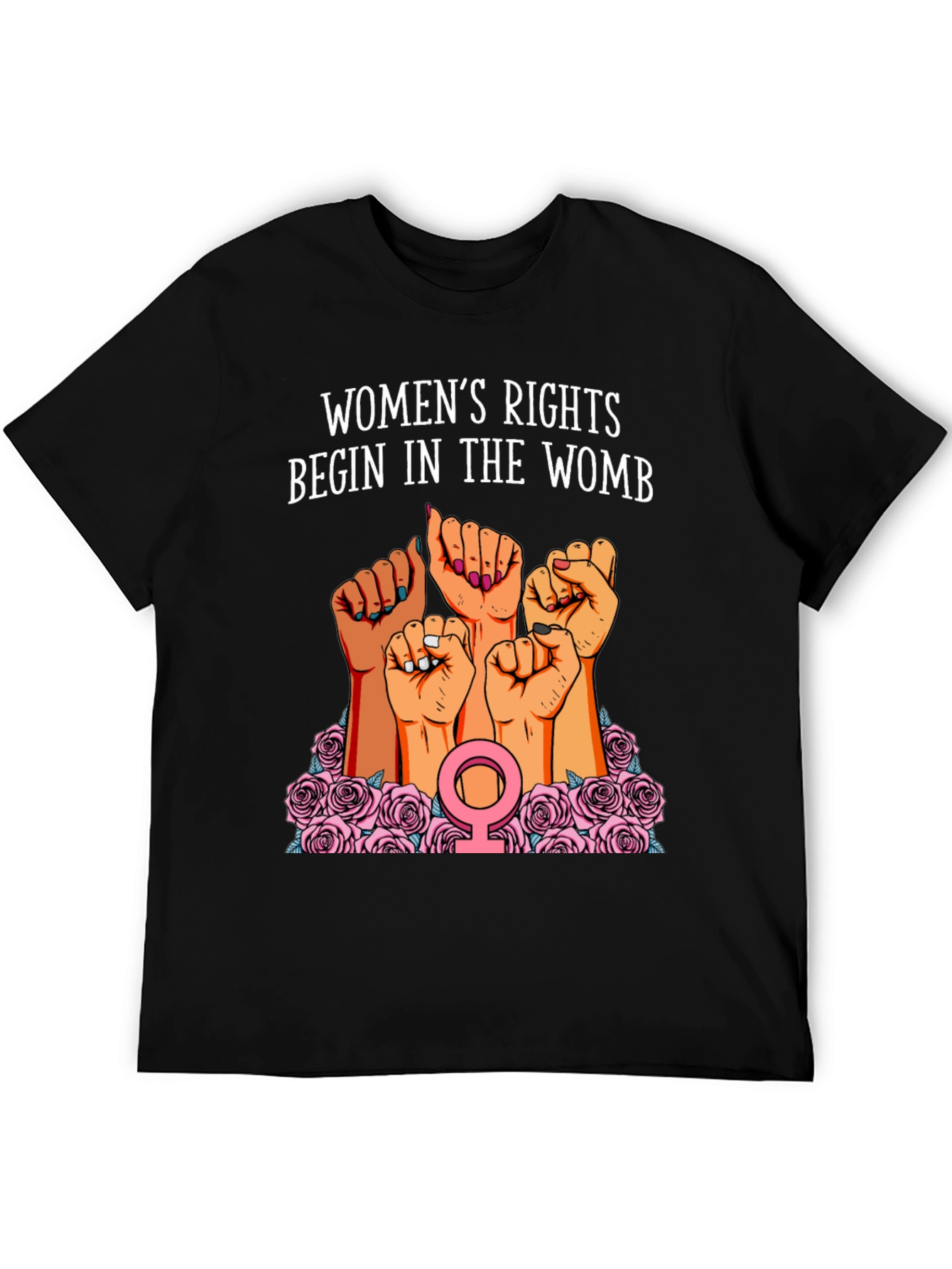 Womens Rights Begin In The Womb Graphic Tee