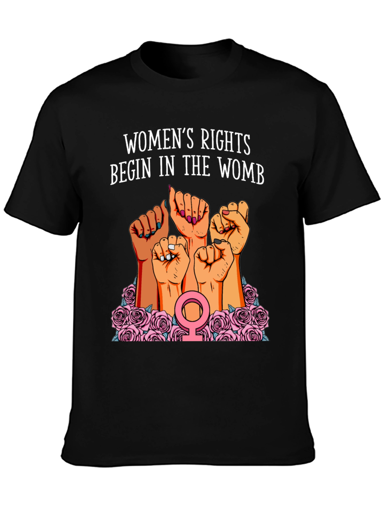 Womens Rights Begin In The Womb Graphic Tee
