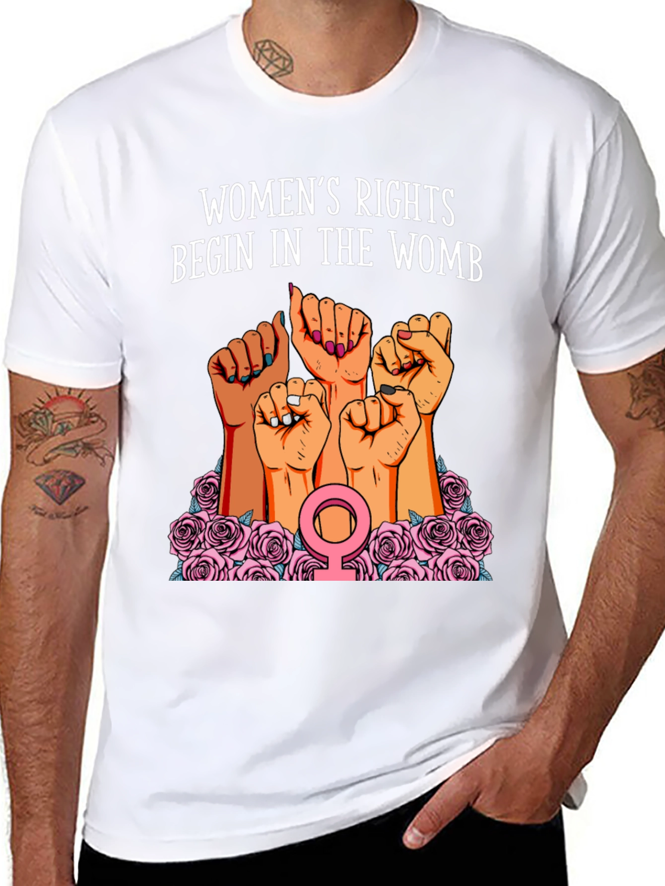 Womens Rights Begin In The Womb Graphic Tee