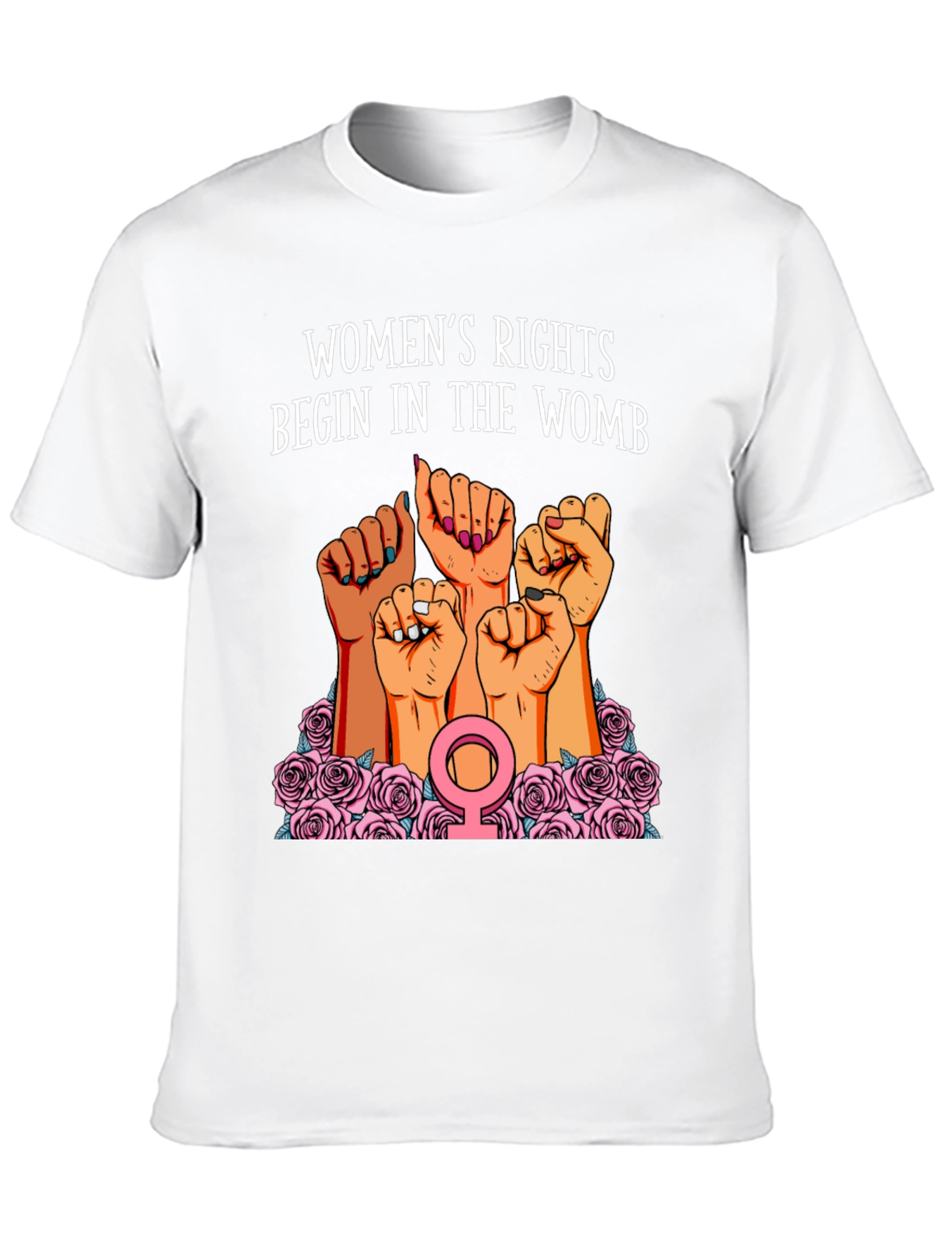 Womens Rights Begin In The Womb Graphic Tee