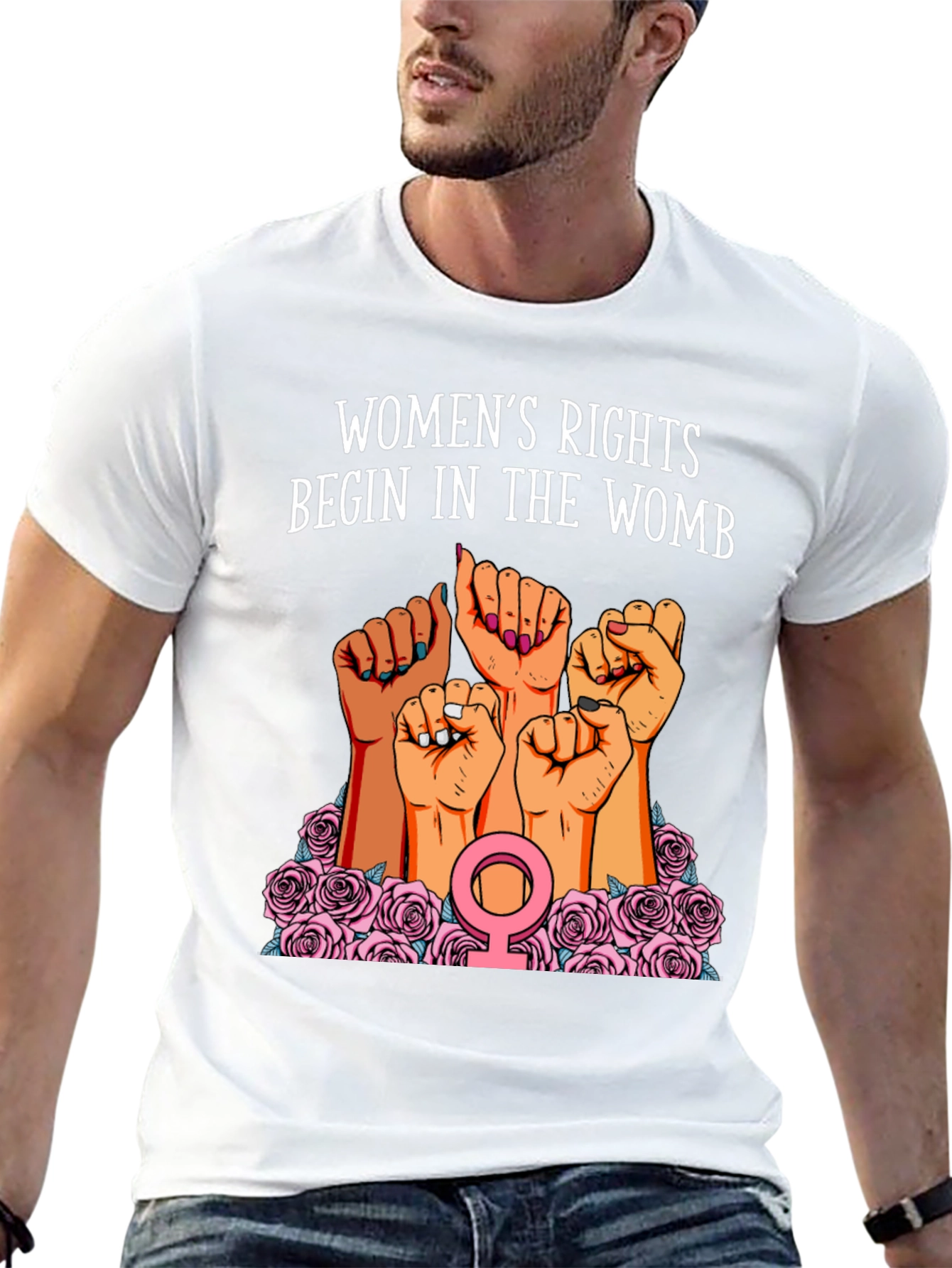 Womens Rights Begin In The Womb Graphic Tee