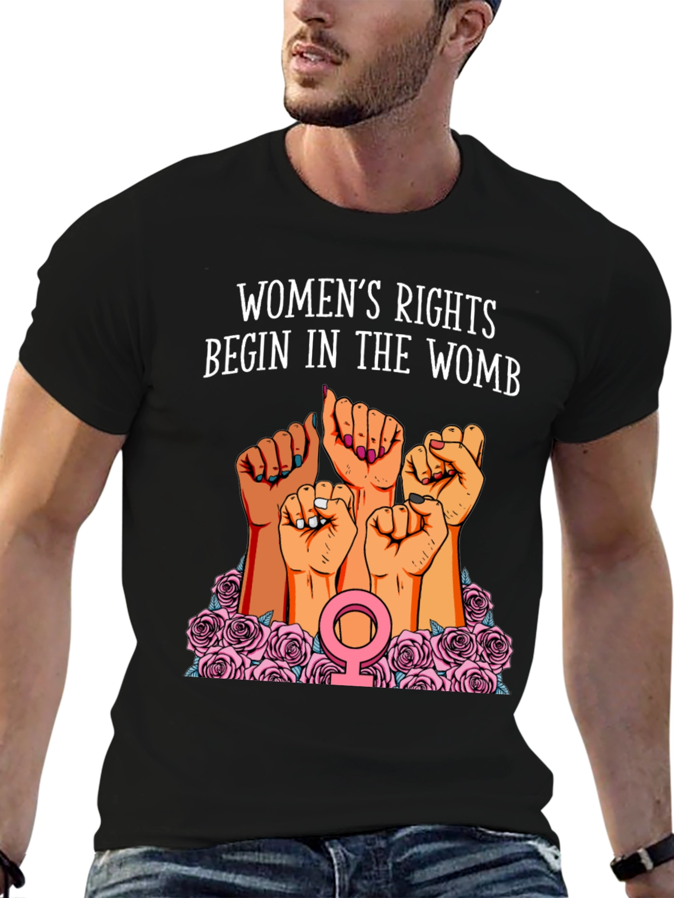 Womens Rights Begin In The Womb Graphic Tee