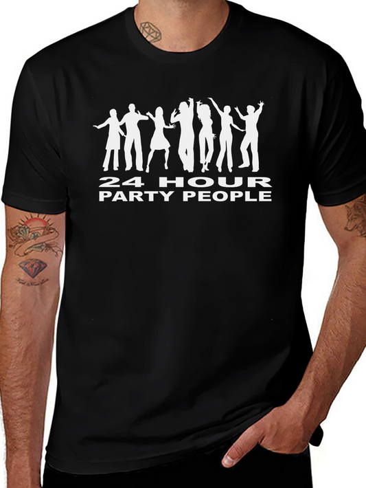 24 Hour Party People Graphic Tee - Black