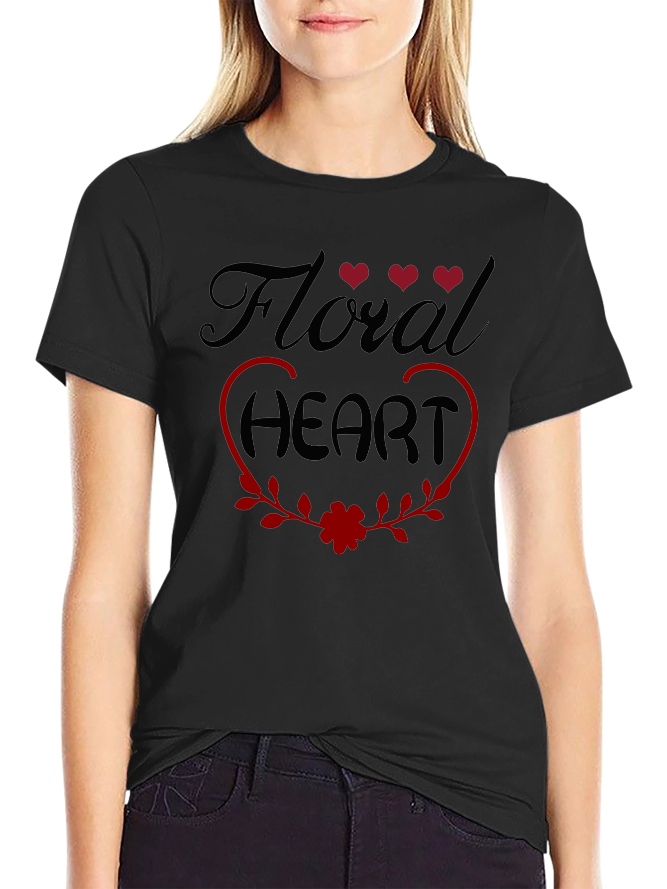 Floral Heart Graphic Tee