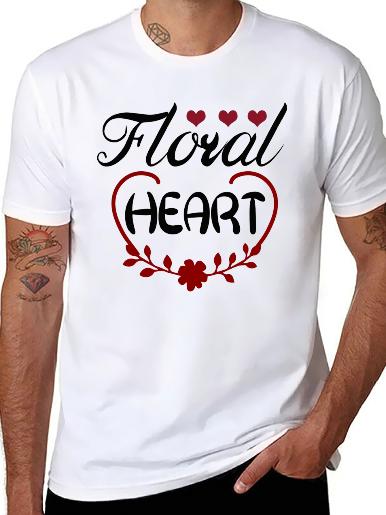 Floral Heart Graphic Tee