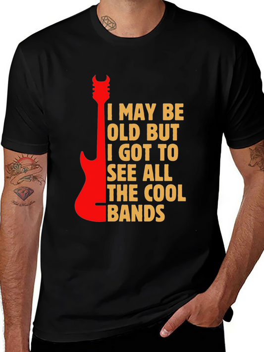 Cool Bands Guitar Graphic T-Shirt
