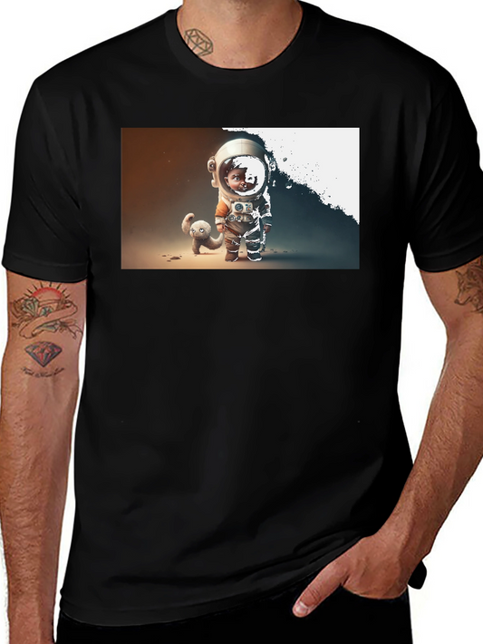 Astronaut Kid Graphic T-Shirt - Space Adventure Tee